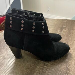 Connie Carmen style studded ankle black booties 6.5